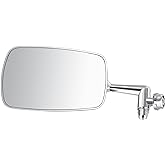 DASPARTS 151857501 Mirror Left Luxury Zinc Diecasting Version(Not Stainless Steel Housing) Chrome Stock Style For 1968-70 Beetle Convertible 1971-1979 Super Beetle Convertible