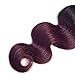 Brazilian Human Hair Bundles 16 18 20 Inch 1b 99j Silky Top Hair Ombre Dark Burgundy Weave Sew In Hair Extensions Red And Black Wine Human Remy Soft Wavy Hair Two Tone Weft Mixed Length Cheap