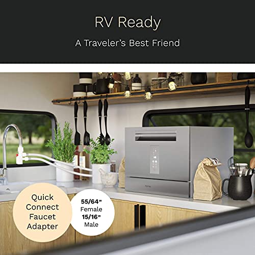 hOmeLabs Digital Countertop Dishwasher with 6 Place Settings Energy