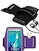Deego Sports Armband with Built-in Screen Protect Cover (5.5-Inch) and Key Holder Slot - Purple