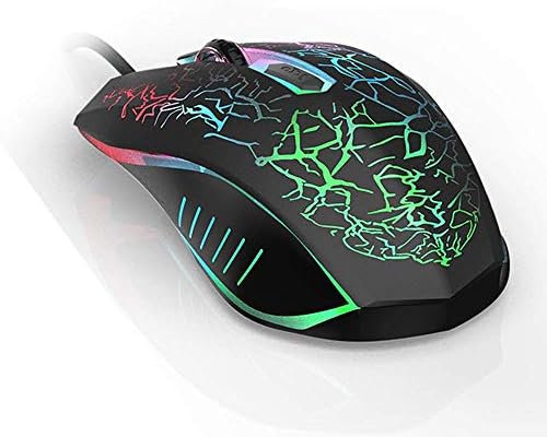 Gaming Mouse with 7 Color's Breathing Light |Noiseless and Durable Click | Ergonomic Design | for Computer/PC/Laptop/Mac, USB Optical Wired Mouse, 4 Adjustable DPI Levels with 6 Buttons for Gaming