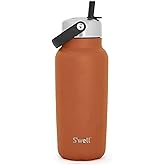 S'well Recycled Stainless Steel Explorer with Flip Straw Lid, 32oz, Carnelian, Triple Layered Vacuum Insulated Containers Keeps Drinks Cold for 42 Hours and Hot for 10