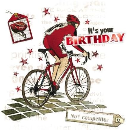 Ph7932 Biglietto Di Auguri Di Compleanno Maschio Finiture In Alluminio Da Ciclismo Colore Rosso Amazon It Cancelleria E Prodotti Per Ufficio