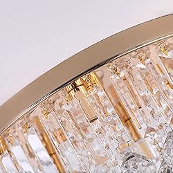 Gopmmy Mini Crystal Chandelier Ceiling Light,Flush