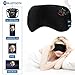 WU-MINGLU Bluetooth Sleeping Eye Mask Headphones, Travel Sleeping Headphone 4.1 Bluetooth Eye Mask Handsfree Sleep Eye Shades Music Headset Earpiece Washable for Phone iPad Tablet (Black 1)