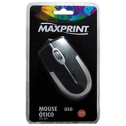 Mouse Ótico Usb Maxprint Cinza/prata