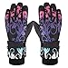 HIGHLOONG Kids Waterproof Ski Snowboard Cold Weather Winter Gloves 5-Finger with 3M Thinsulate for Boys Girls (6/7)
