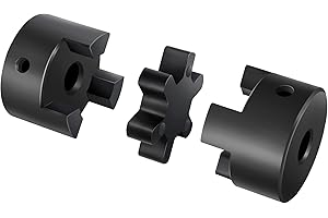 XIKE 1/2" to 7/8" L075 Flexible 3-Piece L-Jaw Coupling Set & Rubber Spider for Log Wood Splitter Hybrid Equipment Kit