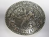 HESSTON 1988 NATIONAL FINALS RODEO ADULT SILVER FINISHED BELT BUCKLE