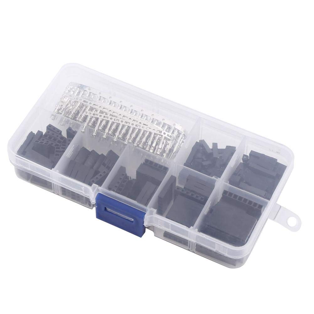 Photo 1 of Jumper Terminal Header Kit, 310 Pcs Connector Kit 2.54mm Male Female Jumper Wire Pin Header Connector Assortment Kit Electronics Set with Storage Box