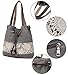 ArcEnCiel Canvas Tote Bag for Women Shoulder Purse Beach Handbags Work Travel Shopping Pack (Gray)