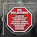 No Soliciting Window Static Cling Decal in Red (4 in. x 4 in.)