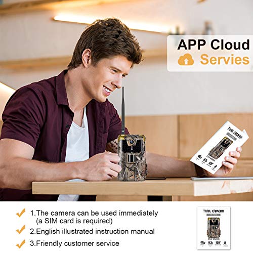 App 4G Wildkamera Jagd Foto Trap Trail Kamera 20mp 1080p Jagdkameras für Nachtsicht Lesen Sie Videos und Live-Fotos auf… – Bild 3
