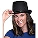 NJ Novelty - Black Felt Top Hat, Costume Dress Up Party Hat