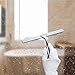 Ponsey Shower Window Squeegee, Stainless Steel Squeegee for Shower Doors Bathroom Kitchen Car Mirror Glass Cleaning Brush Wiper Scraper with Suction Hook