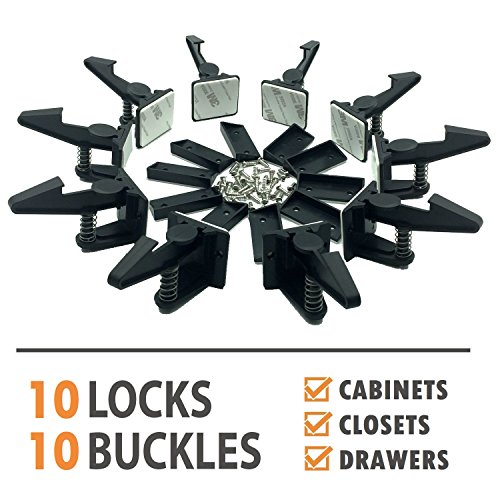 2 Cabinet+Locks+Child+Safety+Latches