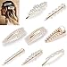 8pcs Pearls Hair Clips Set for Women Girls, Fashion Sweet Artificial Pearl Barrettes, Hair Accessories for Party, Birthday Valentines Day Gifts