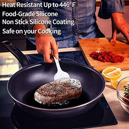 image for POENSCAE Silicone Spatula,Heat Resistant Silicone Spatula,Spatula Set 