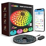 MINGER RGBIC LED Strip Lights 16.4ft, Bluetooth