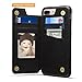 iPhone 8 Plus Card Holder Case iPhone 8 Plus Wallet Case Slim iPhone 8 Plus Folio Leather case cover Shockproof Case with Credit Card Slot Protective Case for iPhone 8 Plus and iPhone 7 Plus (Black)