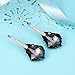 EleQueen 925 Sterling Silver CZ Baroque Drop Hook Earrings Black Made with Austrian Crystals, Valentine's Day/Mother's Day/Christmas Jewelry Gift for Girlfriend/Mom