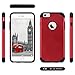 ULAK Slim Protective Case for iPhone 6 Plus, iPhone 6S Plus Hybrid Soft Silicone Hard Back Cover Anti Scratch Bumper Case (Red)