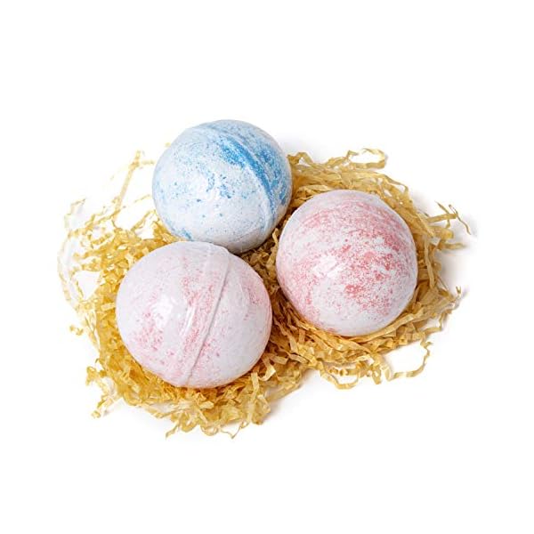 abeec Bath Bomb Surprises x 3 - Kids Bath Bombs with Toy Inside - Bath Bomb Set with 2 Strawberry and 1 Grape Bombs…