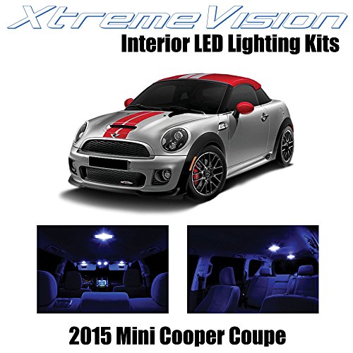 XtremeVision Mini Cooper Coupe 2015+ (11 Pieces) Blue Premium Interior LED Kit Package + Installation Tool