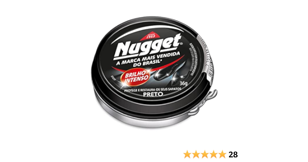 Graxa para Sapato em Pasta Preta Nugget Lata 36G : Amazon.com.br: Moda