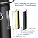BUZIO Double Wall Stainless Steel Sports Water Bottle, BPA-Free Flex Cap and Straw Lid, 40 Ounces, Black