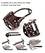 JeonbiuPet Adjustable Dog Muzzle Anti Bite Bark Allow Drink Soft Leather (M)