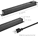BESTTEN 1U PDU with 8 Outlets and 9FT Cord, Heavy Duty Metal Power Strip with Surge Protector (900 Joules), 15A/125V/1875W, 19-inch Server Rack Mount Power Distribution Unit, ETL Listed Black