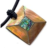 Swimmi Natural Abalone Necklace, Mother of Pearl Necklace, Handcrafted Shiva Eye Cone Shell Beads Necklace for Women Jewelry (GA272)