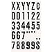 2 set of 99-Pcs 2-inch Vinyl Sticker Letters Numbers Self Adhesive Block Indoor & Outdoor Use, Water Resistant Decals, For lettering, label signs, posters, equipment ID