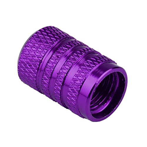 Fullfun 4X Car Truck Bike Tire Wheel Rims Stem Air Valve Caps (Purple)