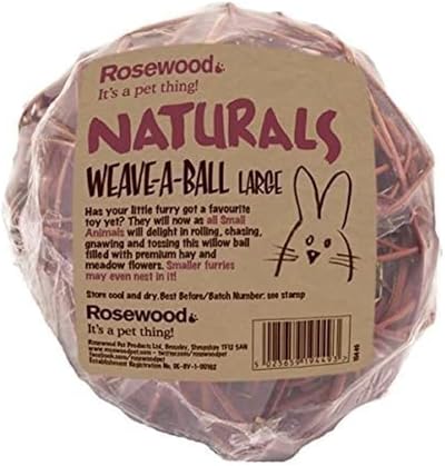 Rosewood Edible Weave-A-Ball Small Animal Treat Toy 13cm