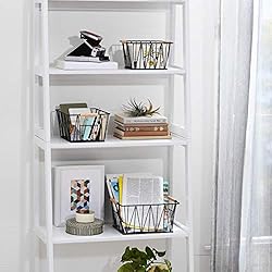 Amazon Basics Rectangular Wire Storage Baskets, Set