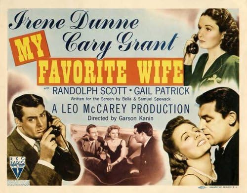 Amazon.com: Pop Culture Graphics My Favorite Wife Poster Movie (1940) Style  A 11 x 14 Inches - 28cm x 36cm (Ann Shoemaker)(Granville Bates)(Irene  Dunne)(Cary Grant)(Randolph Scott)(Gail Patrick)(Scotty Beckett): Prints:  Posters & Prints