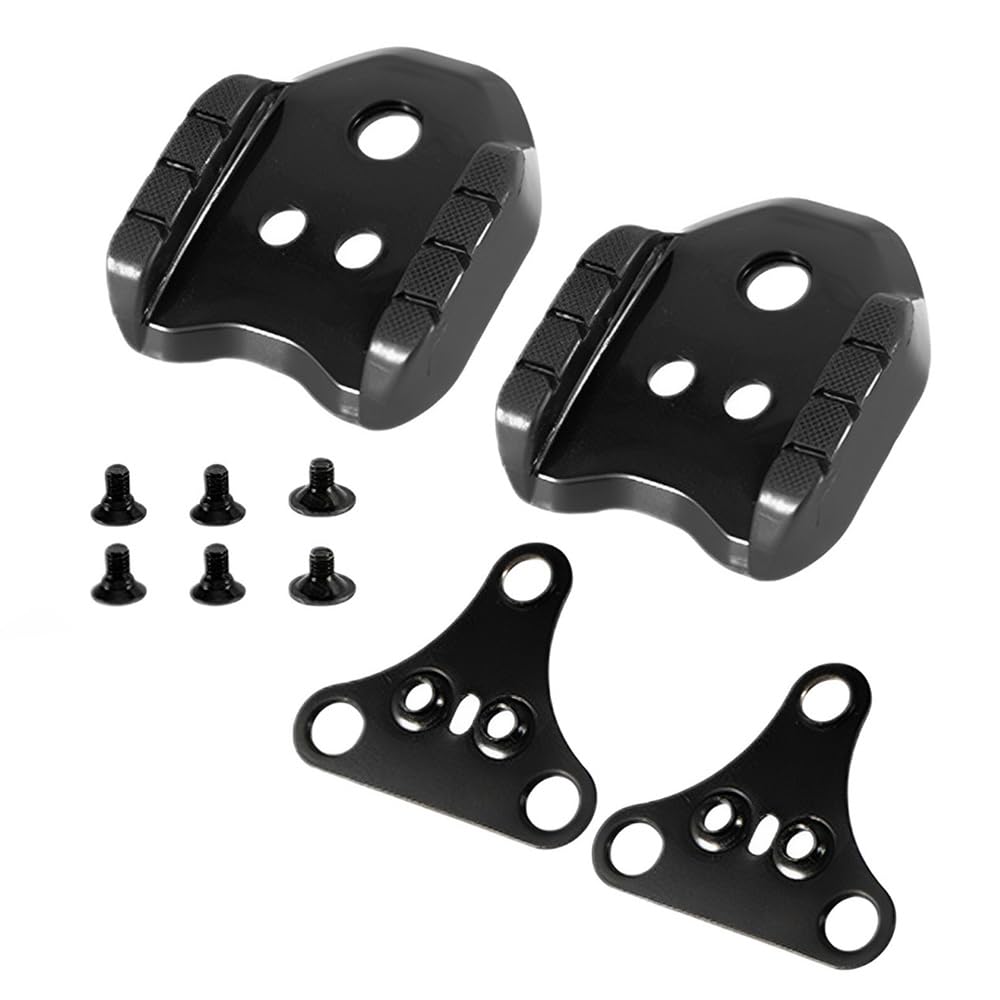 Hsthe Sea Bike Pedal Adapter, Metal Double Cleat Bike Pedal Adapters, Bicycle Pedals Converter Compatible with Mountain Biking, Road Cycling Pedals