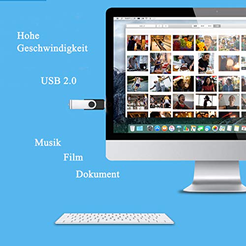 VIEWFUN 5 Stück USB Stick 4GB USB 2.0 Flash Drive Speicherstick USB-Flash-Laufwerk Memory Stick 360° Drehbar Metall… – Bild 5