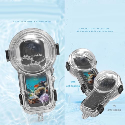 Invisible Dive Housing Case for Insta360 X5, 60m Depth Resistant to Scratches and Drops, Waterproof Case for Insta 360 X5