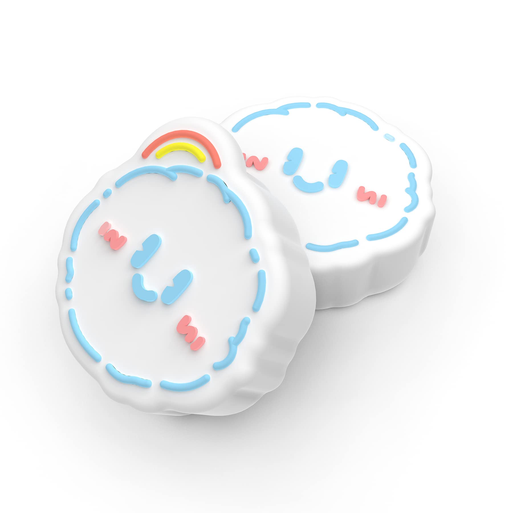 PlayVital Joystick Caps for Nintendo Switch, Thumbstick Grips for Switch Lite, Analog Cover for OLED Joycon Thumb Grip Caps - Rainbow Clouds & Rainy Clouds