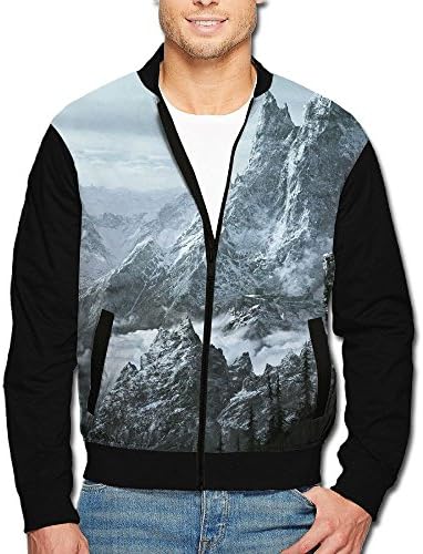 SCOOLY Skyrim Mountain Men/Youth Long Sleeve Full Zip Jacket X-Large
