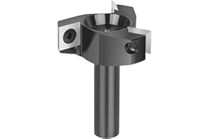SpeTool 3 Flutes Spoilboard Surfacing Router Bit 50mm（2“） Cutting Diameter, 12.7mm（1/2”） Shank Wood Planer Bit Carbide Insert