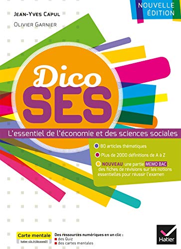 Dico SES : L'essentiel de l'économie et des sciences sociales by JEAN-YVES GARNIER,OLIVIER HATIER 1321197 CAPUL