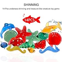 Blasoul 14 PCS Sinking Dive Gem Pool Toy Set Non Toxic Underwater Swimming / Diving Gemstones for Kids, Perfect for Bath Toy, Baby Showers, Pool Party Fun and Stocking Stuffers