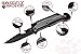 New 6-in-1 Best Survival Knife Ultimate Survival Tool Zombie Survival Kit Tactical Folding Knife Seatbelt Cutter Glass Breaker Fire Starter LED Light Bottle Opener Hunting Camping Rambo Knife