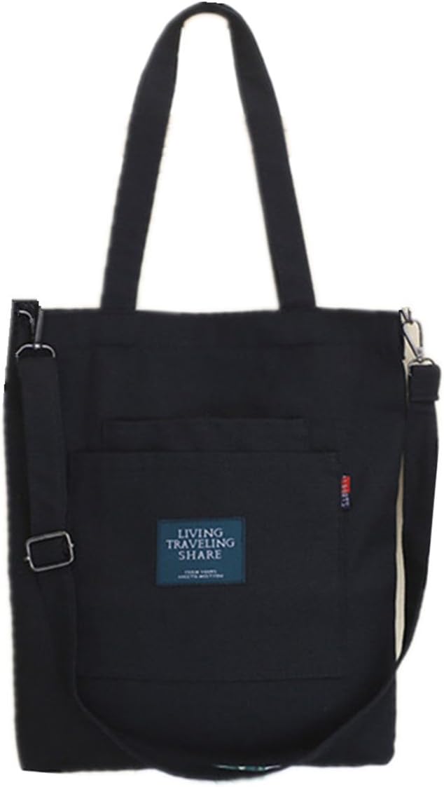 Women's Canvas Handbags Simple Casual Top Handle Tote Bag Crossbody Shoulder Bag