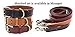 Moonpet Soft Padded Real Genuine Leather Dog Collar-Best Full Grain Heavy Duty Dog Collar-Durable Strong Adjustable for Small Medium Large X-Large Male Female Dogs Walking Training-Black,17.2-22''