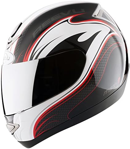 Reevu MSX1 Rear-View Motorcycle Helmet Graffic Red (L)